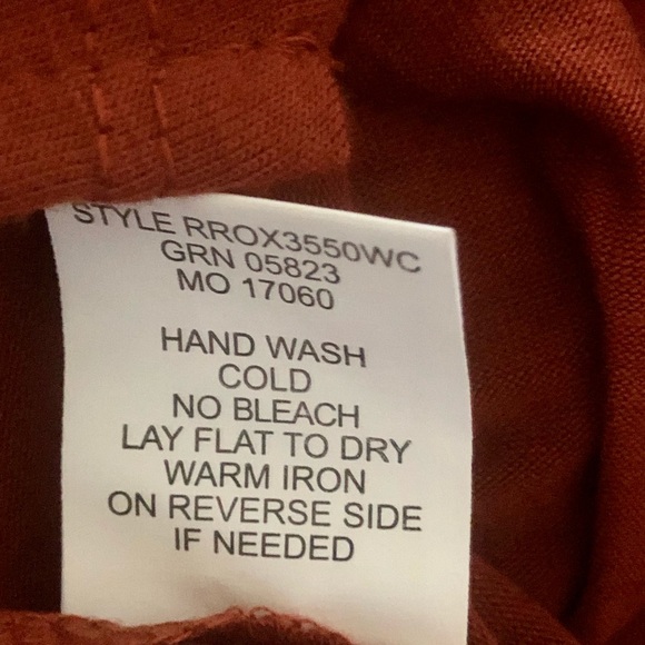 NWT Anthropologie Boho Rust Embroidered Top 2X - Picture 6 of 9